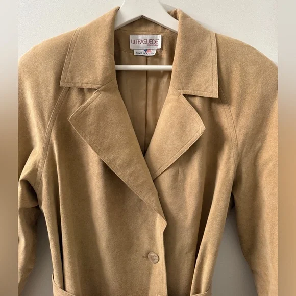 Vintage Ultrasuede Count Romi Trench Coat - Picture 5 of 9